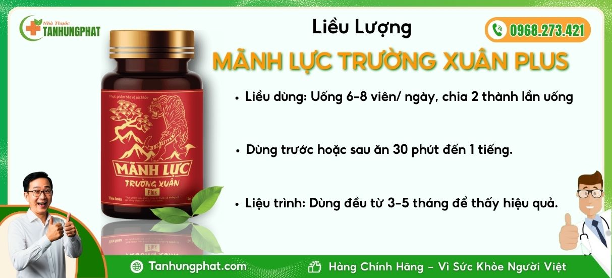Liều Lượng Nên Dùng Mãnh Lực Trường Xuân Plus