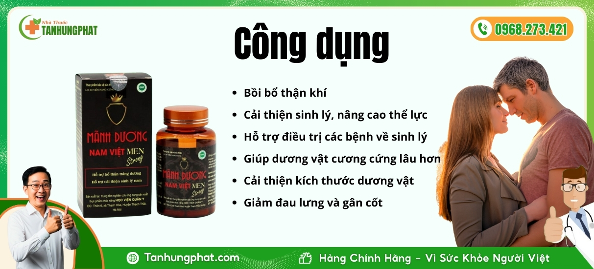 Công dụng của viên uống Mãnh Dương Nam Việt