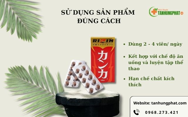 Cách dùng viên uống Rizin đúng cách