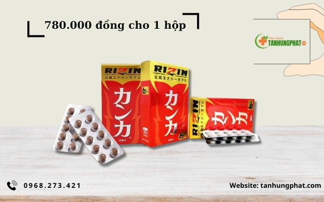 Giá 1 hộp 30 viên của Rizin Nhật Bản