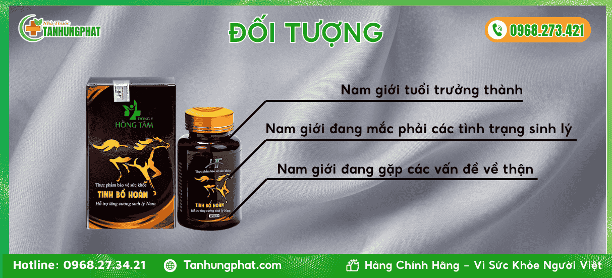 Đối tượng của sản phẩm tinh bổ hoàn Hồng Tâm