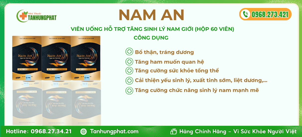 Công dụng của Nam An với sinh lý nam