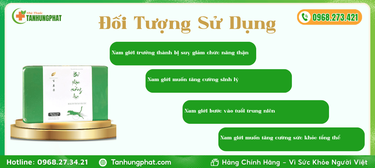 Đối Tượng Sử Dụng Bổ Thận Cường Lực Bách Thảo Dược