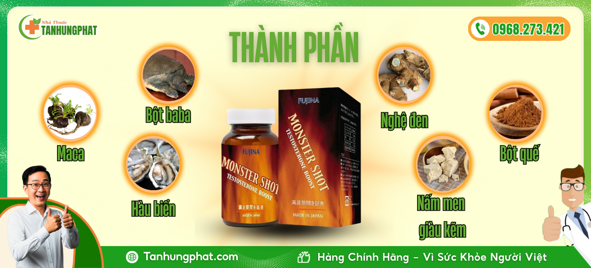Thành phần của MONSTER SHOT