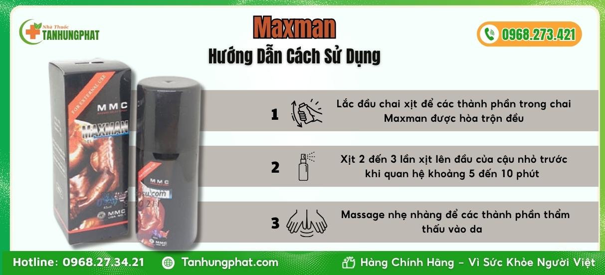Cách sử dụng chai xịt Maxman