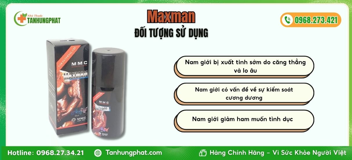 Đối tượng sử dụng sản phẩm Maxman