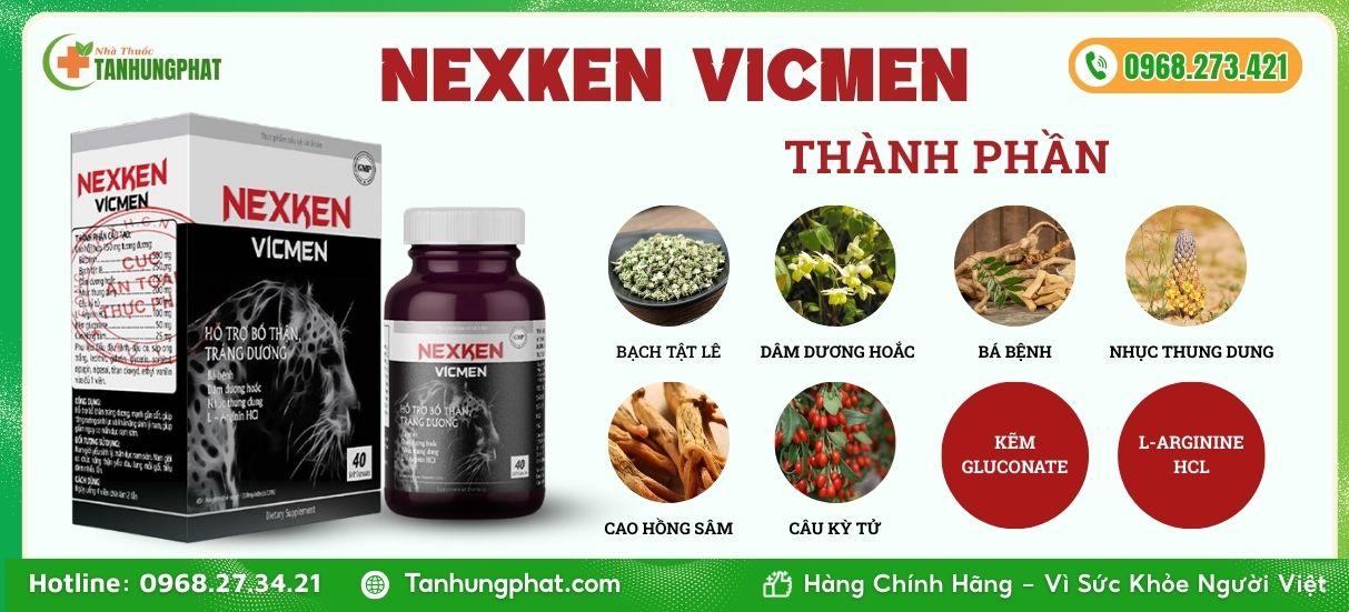 Thành phần của Nexken Vicmen