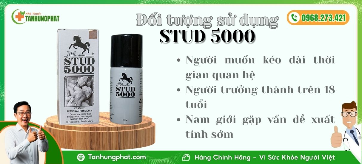 đối tượng sử dụng Stud 5000