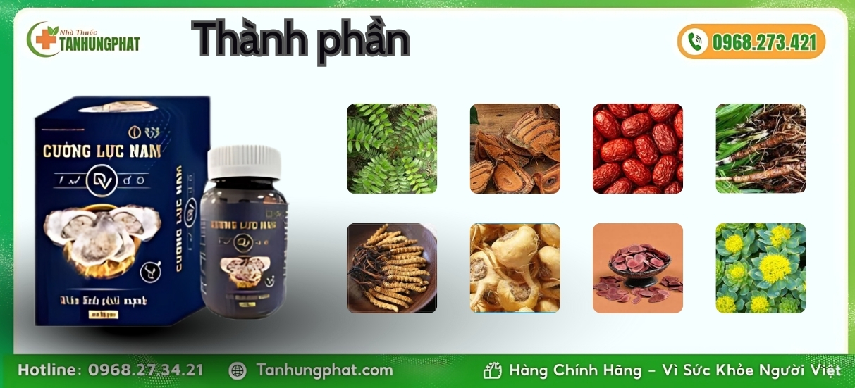 Thành phần của Cường Lực Nam Dược Vương