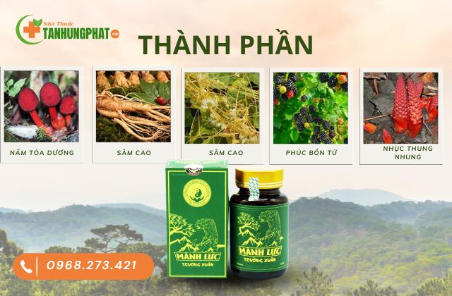 Thành phần viên uống Mãnh Lực Trường Xuân