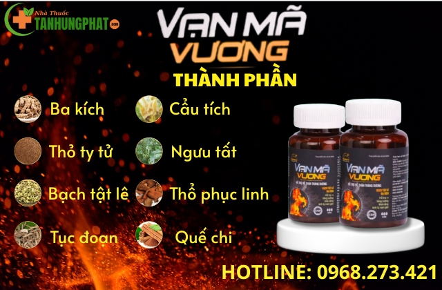 Thành phần viên uống Vạn Mã Vương