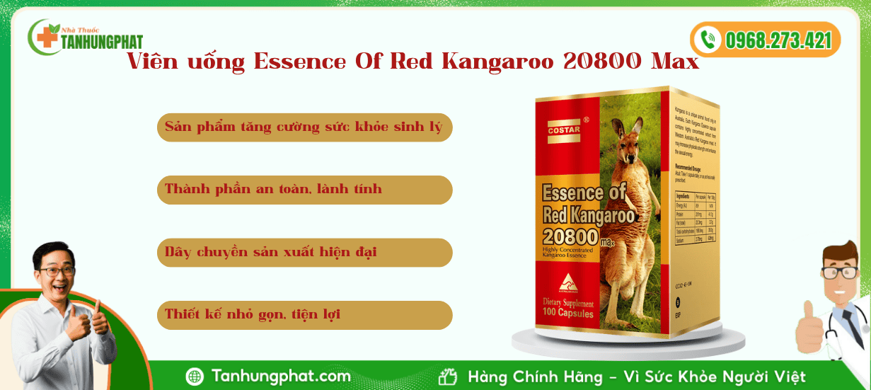 Viên uống Essence Of Red Kangaroo 20800 Max có lừa đảo không
