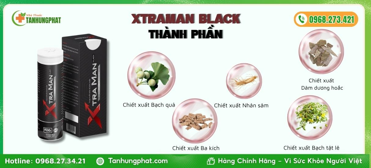 Thành phần có trong viên sủi Xtraman Black