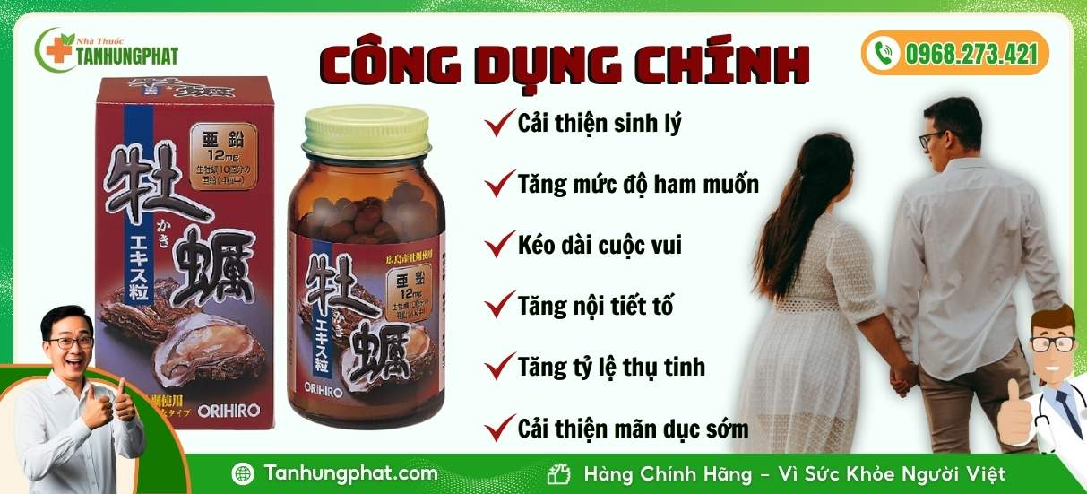 Công dụng chính của viên hàu Orihiro