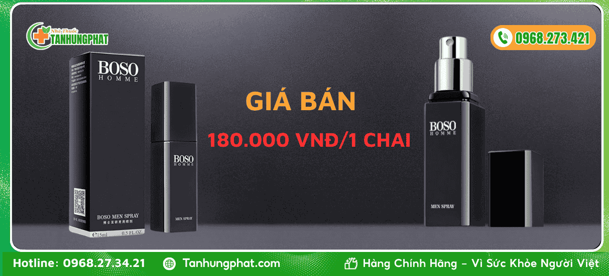 Mua chai xịt Boso Homme Men Spray ở đâu chính hãng, giá bao nhiêu? 