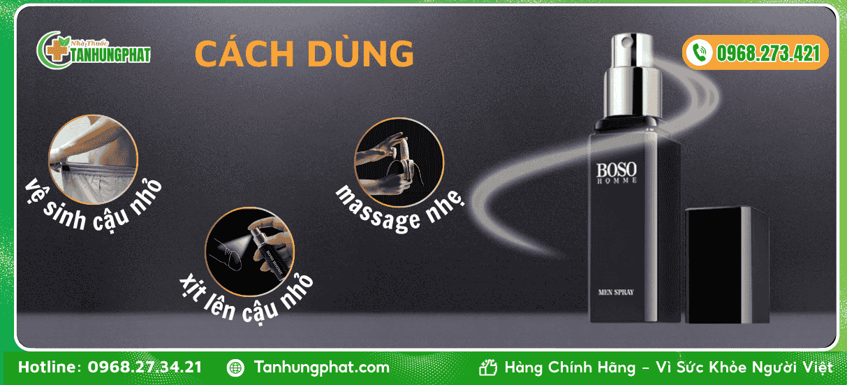 cách dùng của chai xịt boso homme