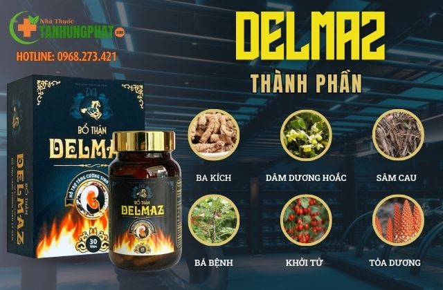Thành phần có trong viên uống delmaz