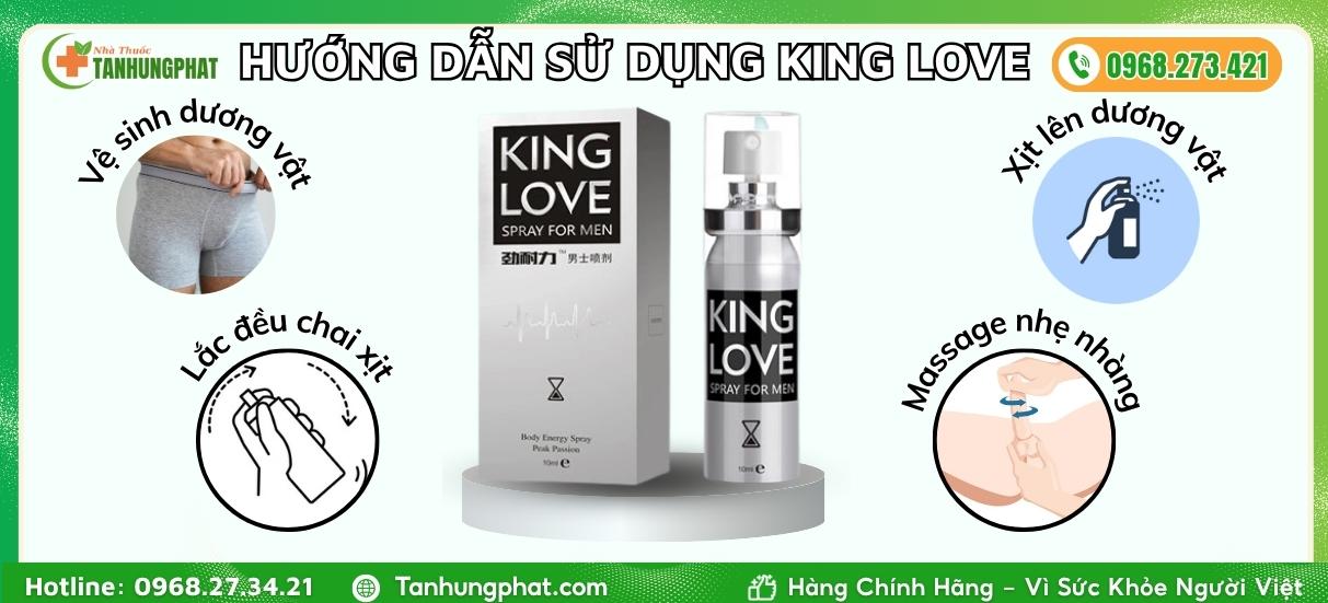 Hướng dẫn sử dụng chai xịt King Love