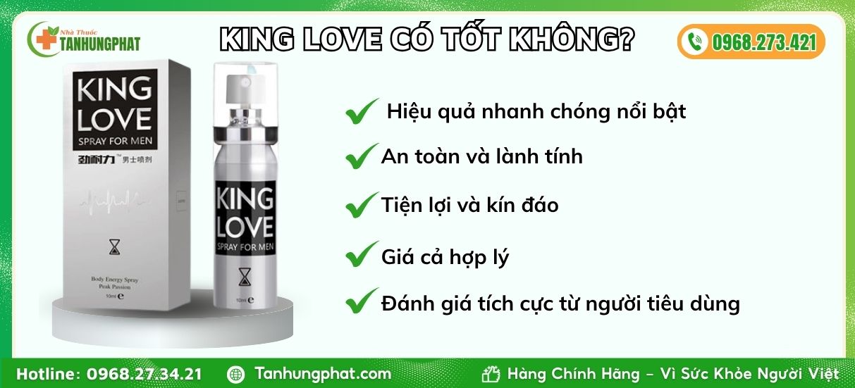 Chai xịt King Love có tốt không?