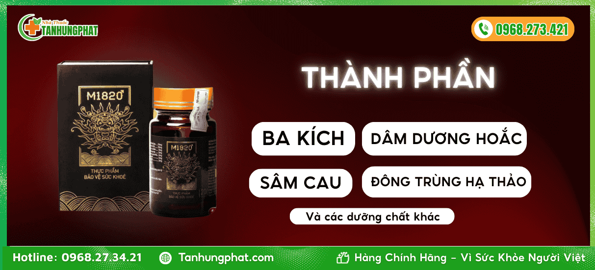 Thành phần của Bổ thận nam M1820