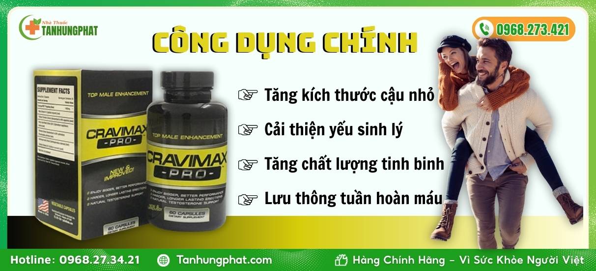 Công dụng chính của Cravimax Pro