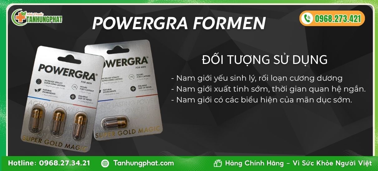 Đối tượng sử dụng Powergra For men