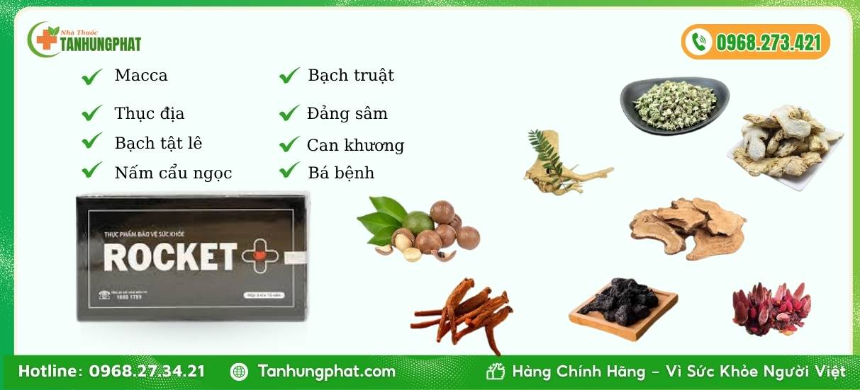 Thành phần về sản phẩm Rocket Plus