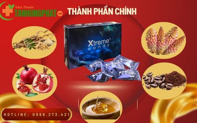 thành phần kẹo hồng sâm Xtreme