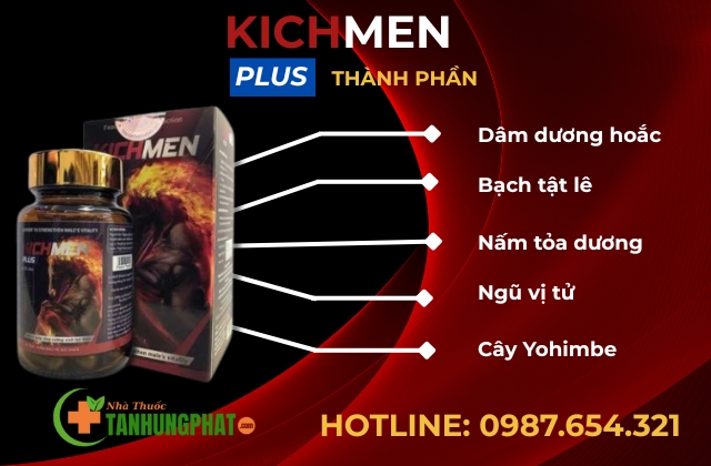 Thành phần có trong viên uống Kichmen Plus