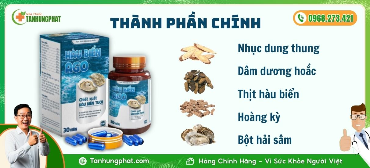 Thành phần của Hàu Biển Aoo