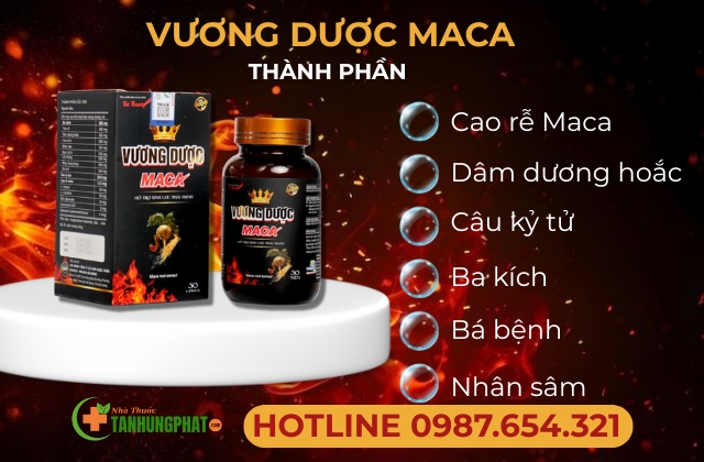 Thành phần có trong 1 viên Vương Dược Maca