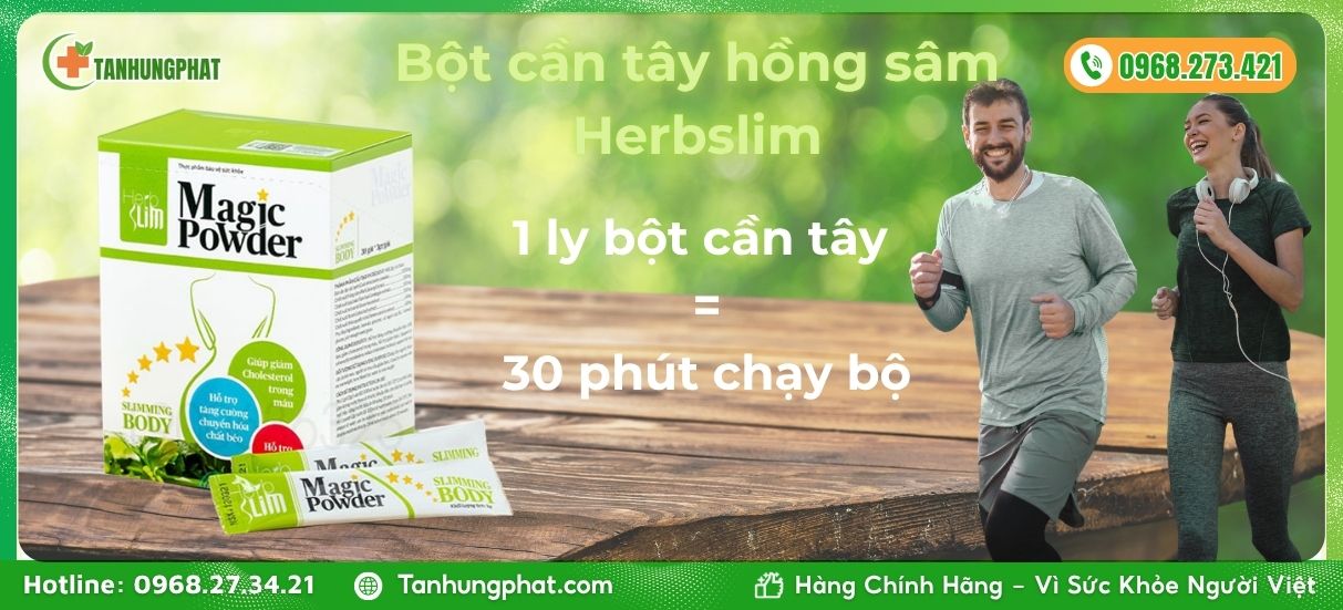 bột cần tây hồng sâm Herbslim