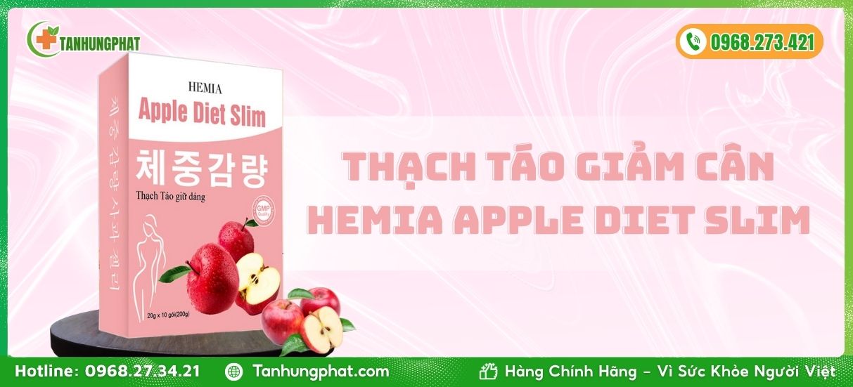 thạch táo hemia apple diet slim