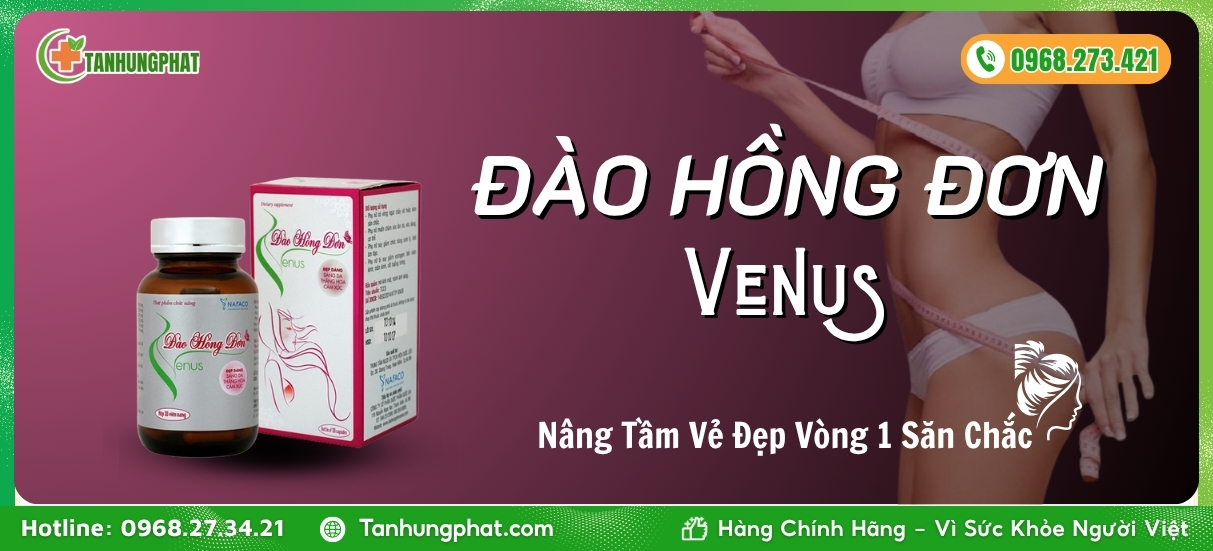 Banner viên sủi Đào Hồng Đơn Venus