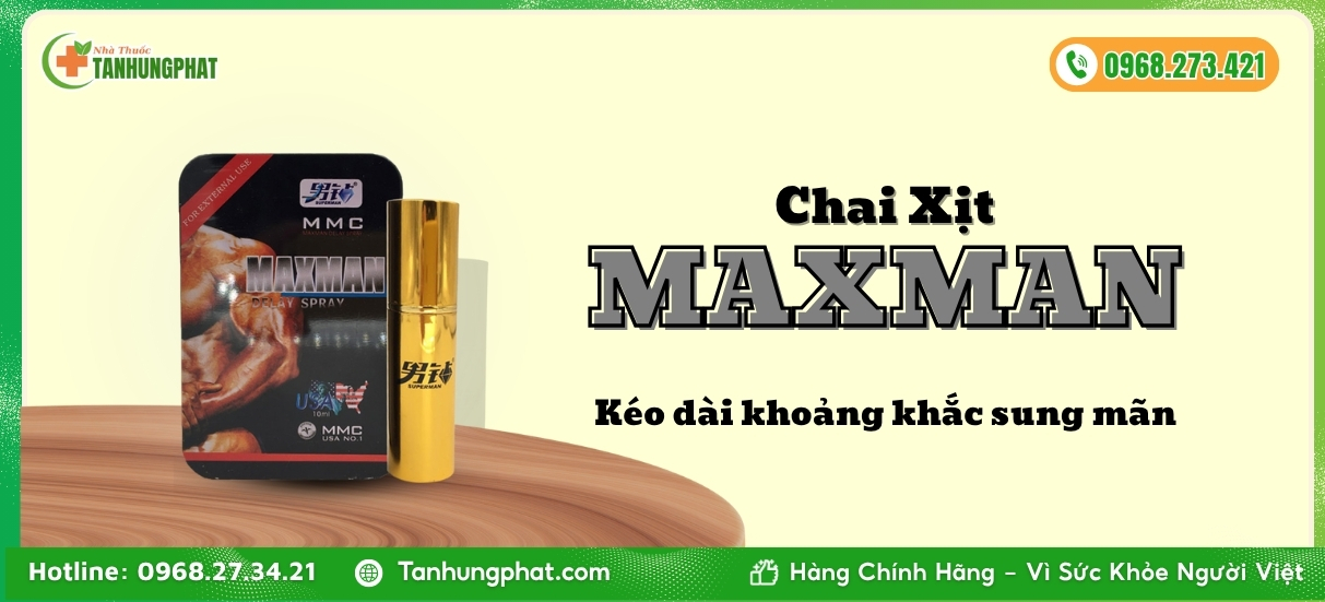 Banner sản phẩm chai xịt Maxman