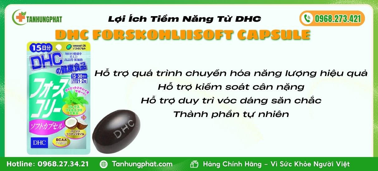 Lợi Ích DHC Forskohlii Soft Capsule