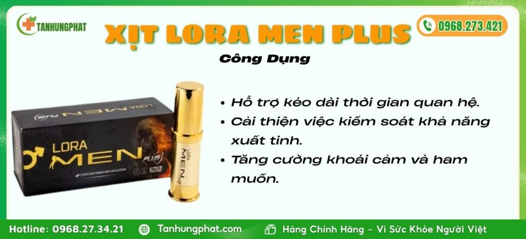 Công Dụng Xịt Lora Men Plus