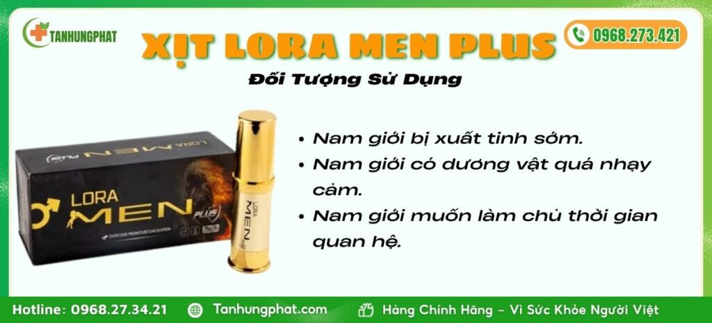Đối Tượng Sử Dụng Xịt Lora Men Plus