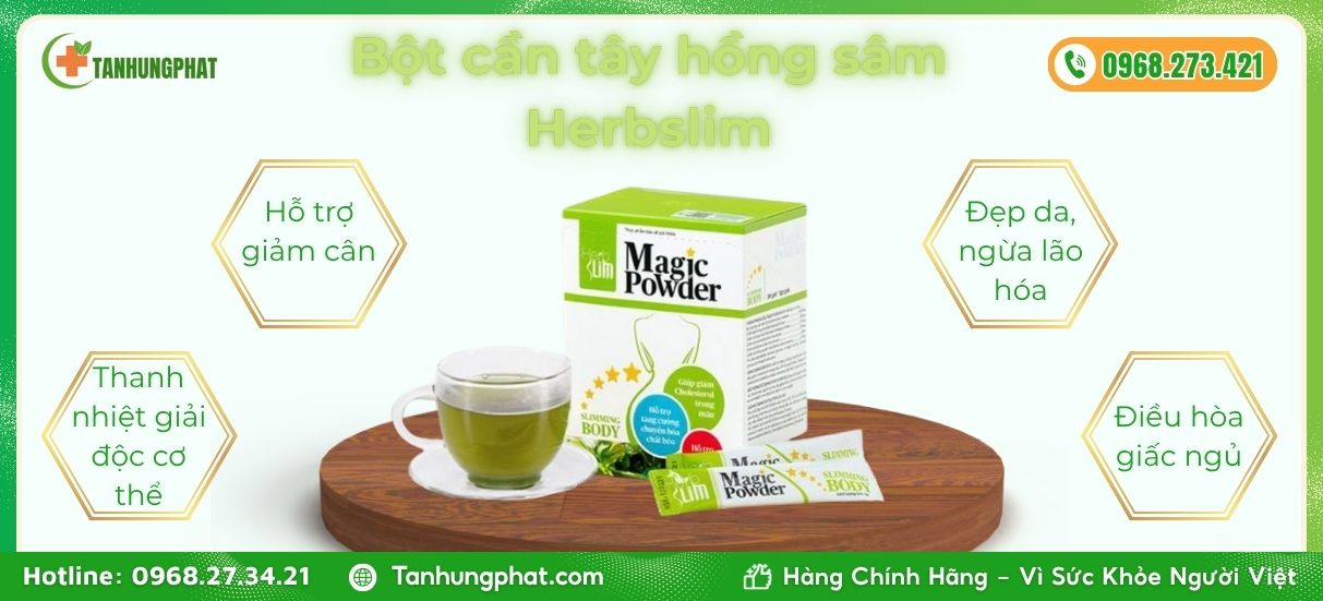 bột cần tây hồng sâm Herbslim
