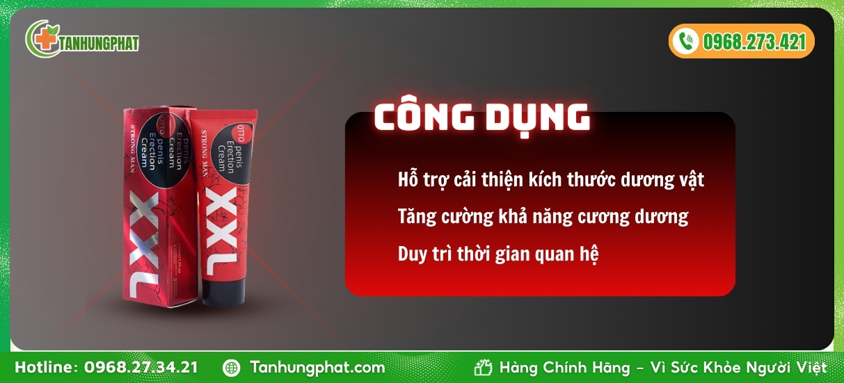 Công dụng Gel QTTO Penis Erection Cream XXL