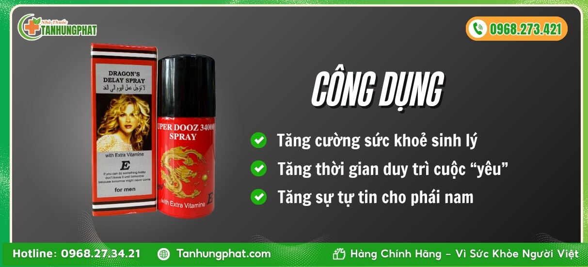 Công dụng sản phẩm Super Dooz 34000 Spray