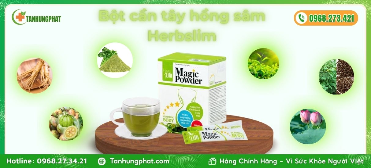 bột cần tây hồng sâm Herbslim