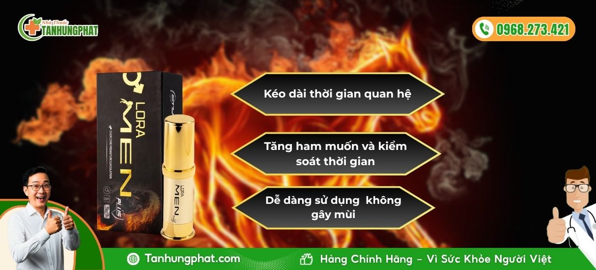thành phần lora men xịt chống xuất tính sớm