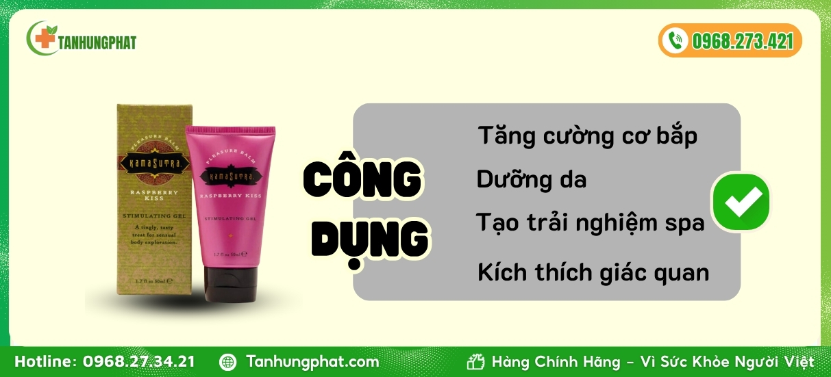 Công dụng sản phẩm Raspberry Kiss