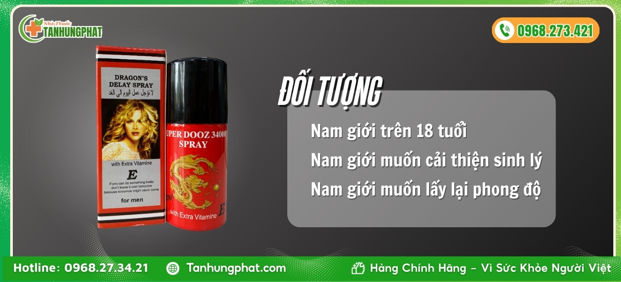 Đối tượng sử dụng sản phẩm Super Dooz 34000 Spray