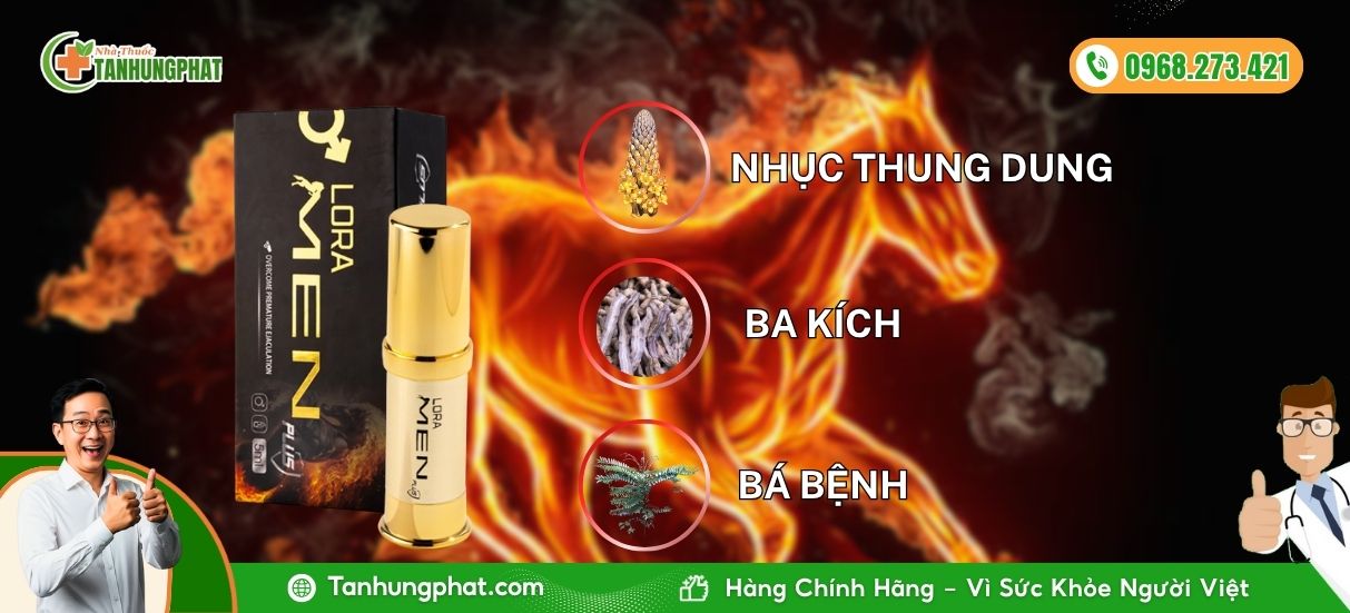 thành phần lora men xịt chống xuất tính sớm