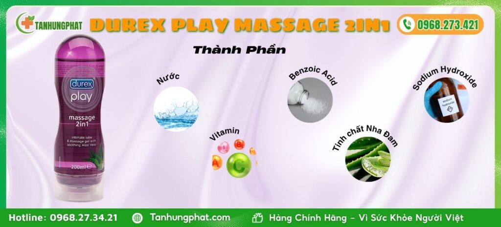 Thành Phần Durex play massage 2in1