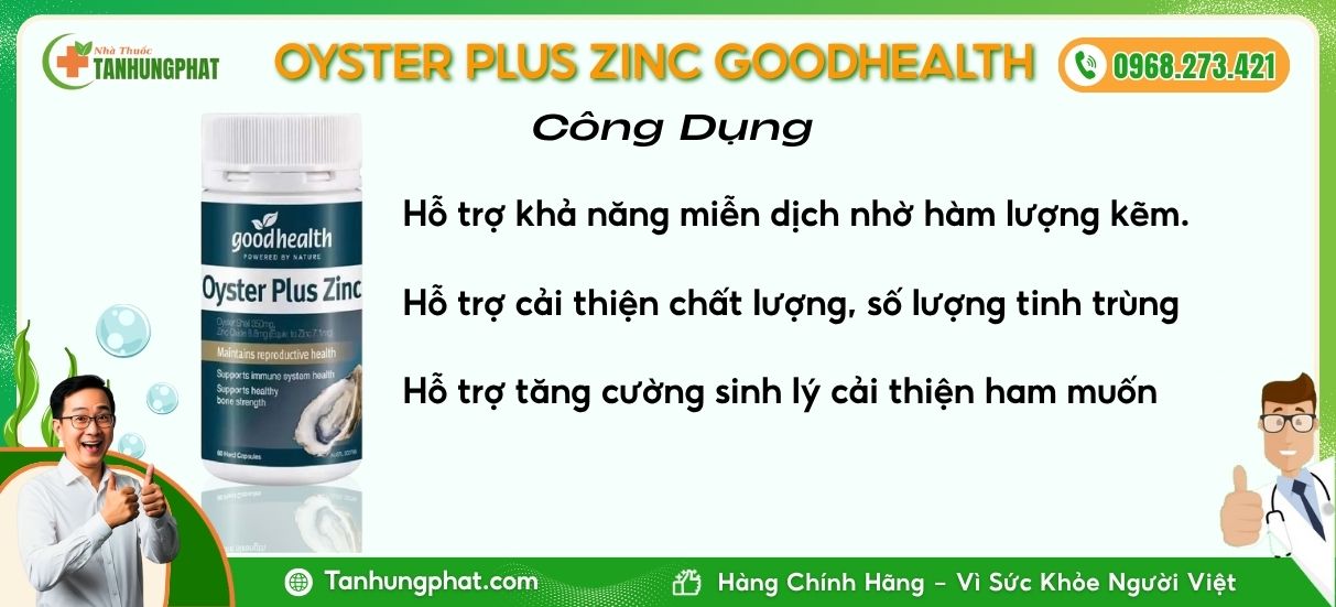Công Dụng Oyster Plus Zinc