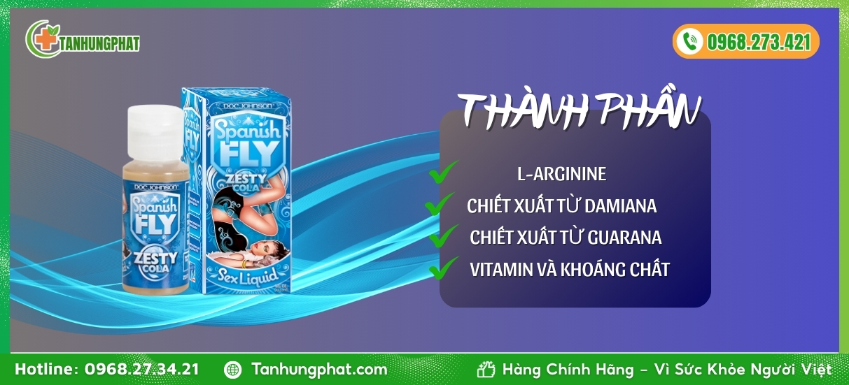 Thành phần SPANISH FLY ZESTY COLA