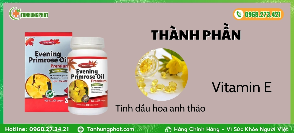 Thành phầnDavid Health Evening Primrose Oil